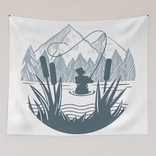 Item preview, Outdoor Lovers Fisherman Gift for Mountain Lakes Fishing Adventure designed and sold by IslandLakeTree.