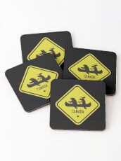 Bear & Moose Novelty Canadian Road Sign Coasters