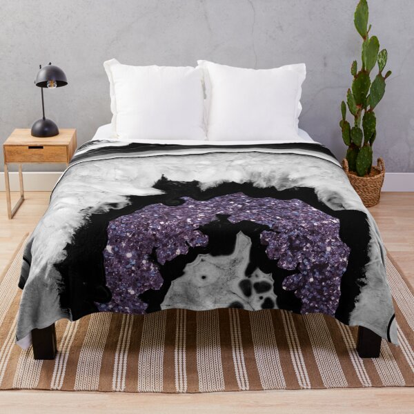 Item preview, Gray Black White Agate with Ultra Violet #1 (Photo of Glitter Only - Not Reflective) designed and sold by Anita's & Bella's Art.