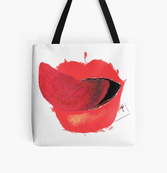 a mouth All Over Print Tote Bag
