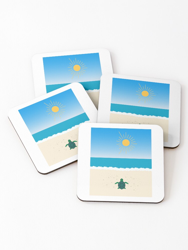 Thumbnail 1 of 5, Coasters (Set of 4), turtle designed and sold by Vectorqueen.