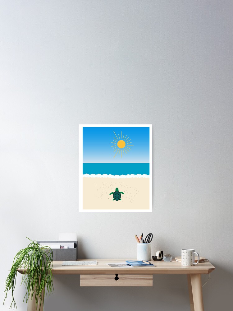 Thumbnail 2 of 3, Poster, turtle designed and sold by Vectorqueen.