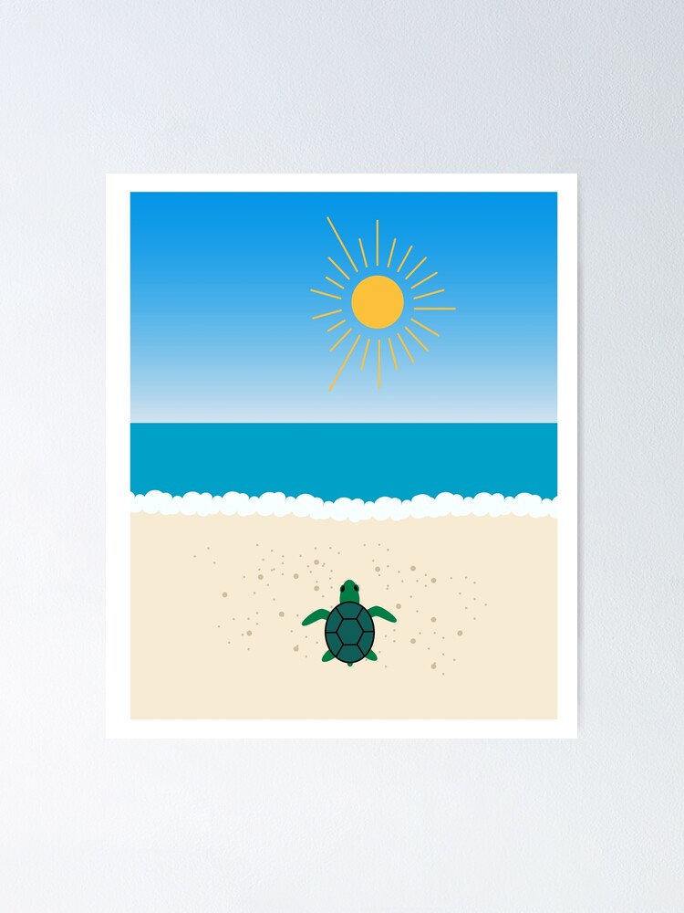 Thumbnail 1 of 3, Poster, turtle designed and sold by Vectorqueen.