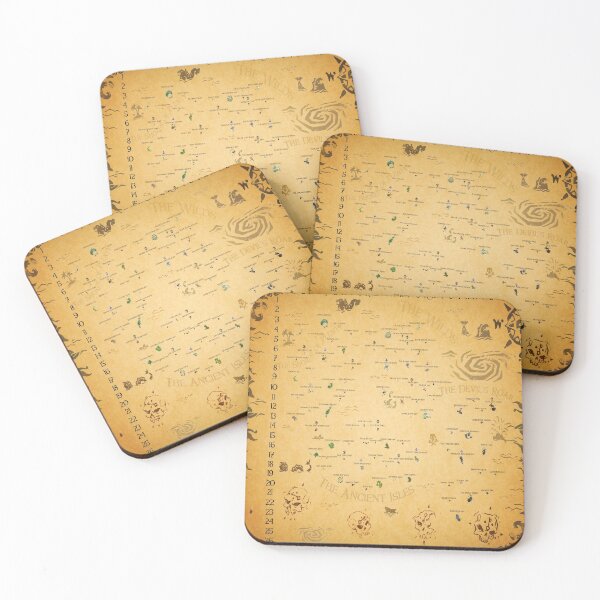 Sea of Thieves Map Coasters (Set of 4)