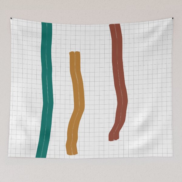 Item preview, Sea green, vintage brown and mustard abstract geometric - 4 designed and sold by MaladyofMackay.