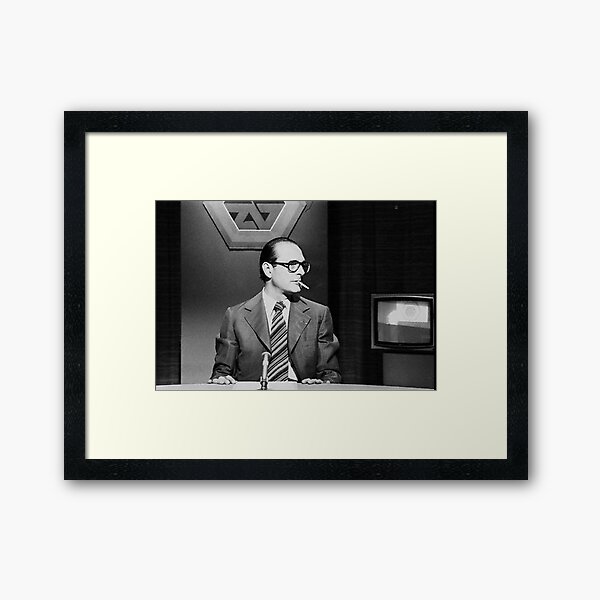 Jacques Chirac Smoking French Swag Framed Art Print