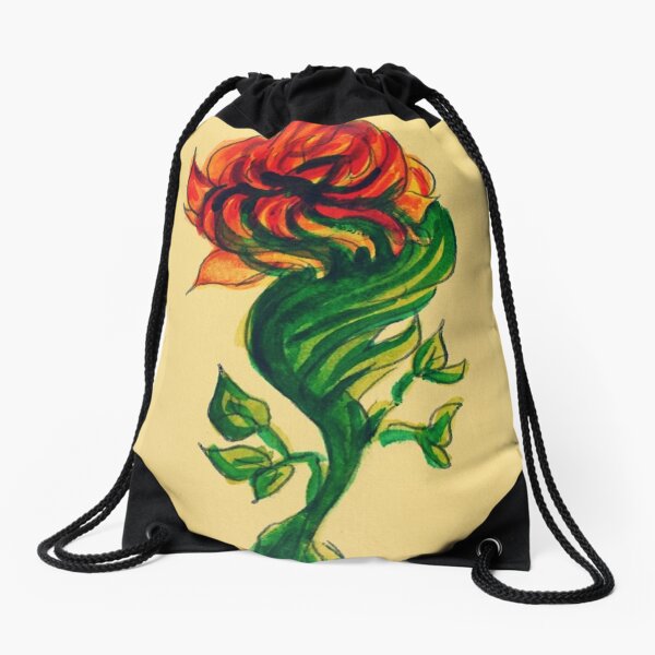 Rose Drawstring Bag