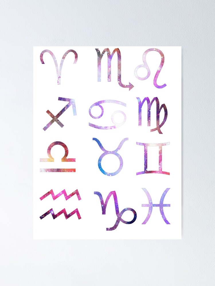 "Galaxy Astrology Star Signs" Poster by WiccaFairy Redbubble