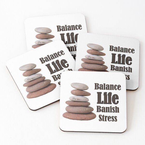 Item preview, Balance Life Banish Stress designed and sold by HazyAppleArt.