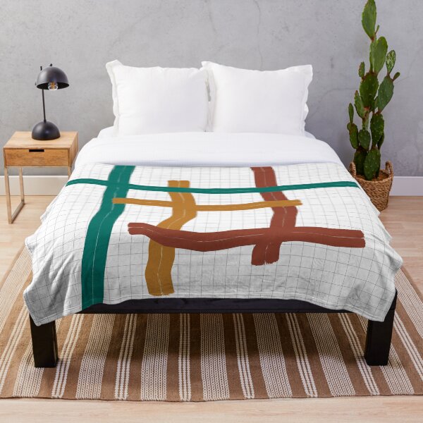 Item preview, Sea green, vintage brown and mustard abstract geometric - 7 designed and sold by MaladyofMackay.