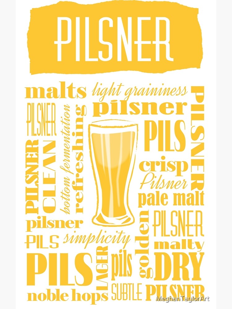 "Pilsner Beer Lover Tasting Notes" Poster for Sale by MeghanTaylorArt