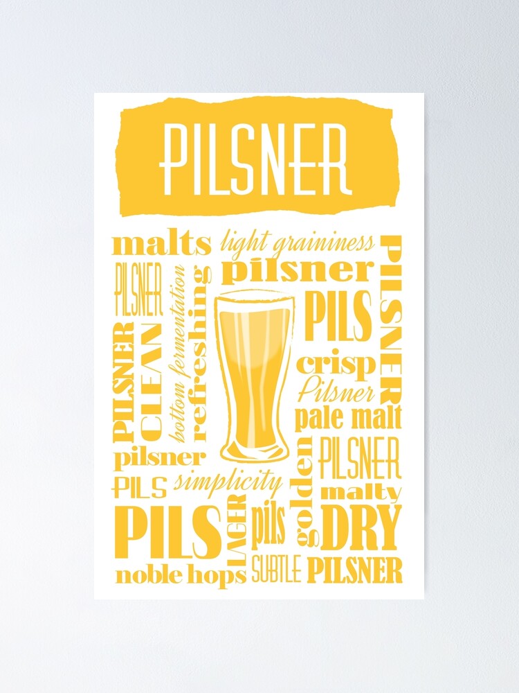"Pilsner Beer Lover Tasting Notes" Poster for Sale by MeghanTaylorArt