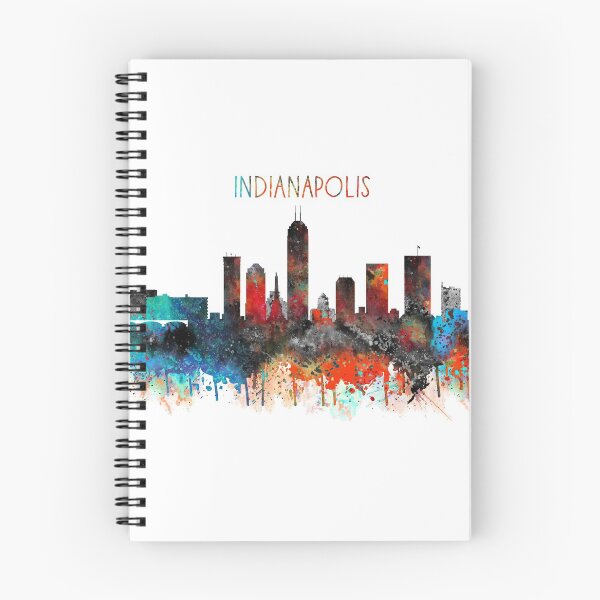 Artikelvorschau, Indianapolis, Indianapolis Indiana, Indianapolis-Skyline entworfen und verkauft von Rosaliartbook.