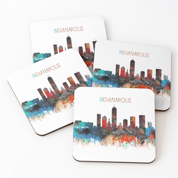 Artikelvorschau, Indianapolis, Indianapolis Indiana, Indianapolis-Skyline entworfen und verkauft von Rosaliartbook.