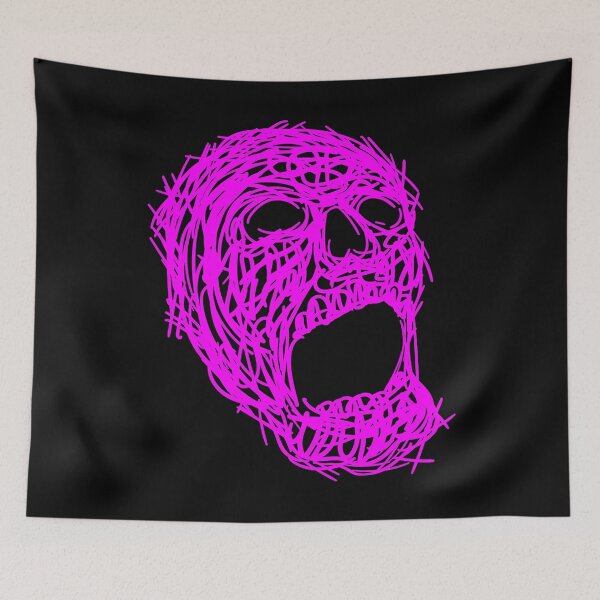 Item preview, Pink Screaming Scribble Skull designed and sold by Starquake.