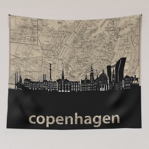 Aperçu de l'œuvre Skyline de Copenhague créée et vendue par BekimART.