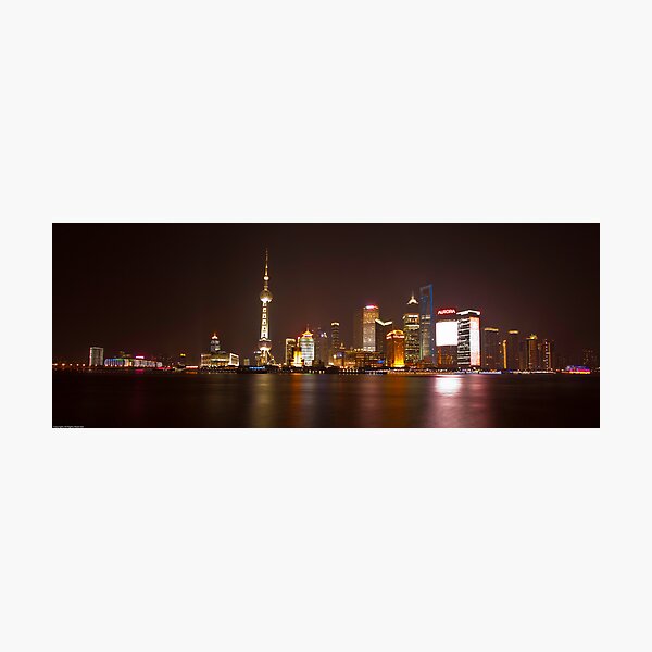 Shanghai City Lights Photographic Print