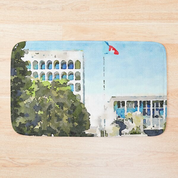 Item preview, Roma EUR: building with arches and italian flag designed and sold by Giuseppe Cocco.