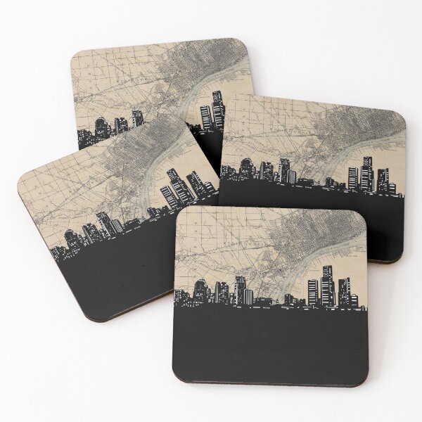 Item preview, detroit skyline designed and sold by BekimART.