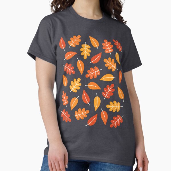 Item preview, Retro Autumn Leaves on Indigo Blue designed and sold by Daisy Beatrice.