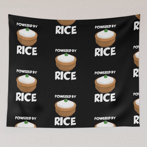 Item preview, Powered by Rice , Funny, Sarcastic designed and sold by amilli.