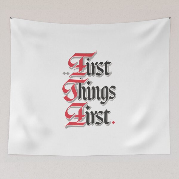 Item preview, First Things First - AA Slogan designed and sold by SoberTeeCo.