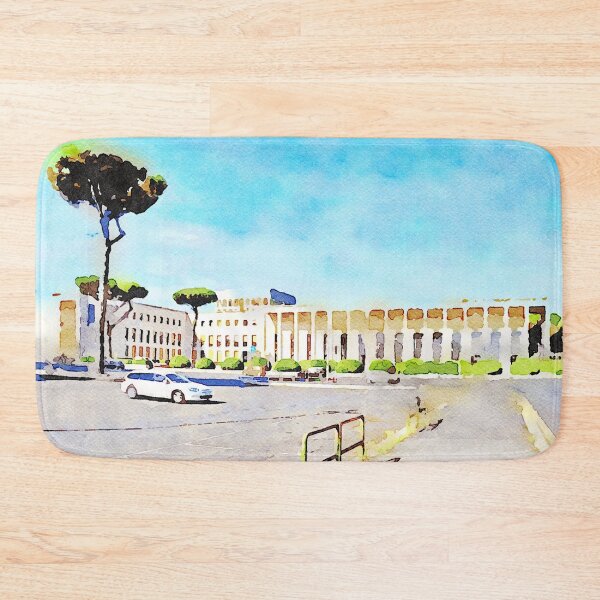 Item preview, Roma EUR: parked cars, pine tree and buildings designed and sold by Giuseppe Cocco.