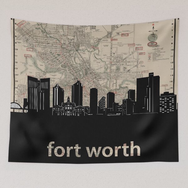 Item preview, fort worth skyline designed and sold by BekimART.