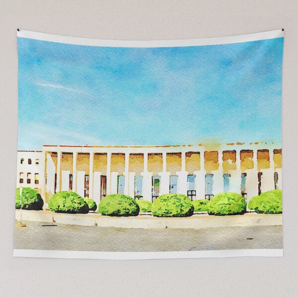 Item preview, Roma EUR: pine tree, bushes and building designed and sold by Giuseppe Cocco.