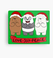 We Bare Bears Love Metal Print
