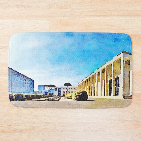 Item preview, Roma EUR: pine tree, bushes and building designed and sold by Giuseppe Cocco.