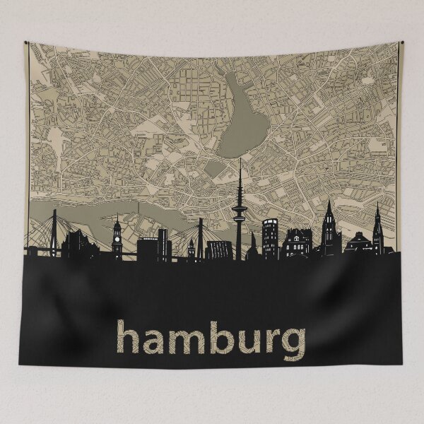 Artikelvorschau, Hamburger Skyline entworfen und verkauft von BekimART.