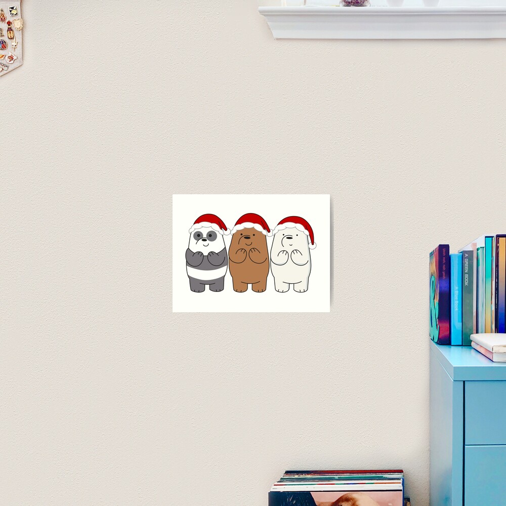 We Bare Bears Xmas Art Print