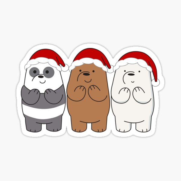 We Bare Bears Xmas Sticker