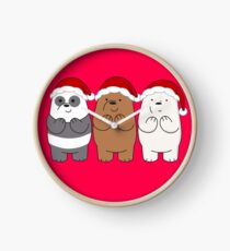 We Bare Bears Xmas Clock