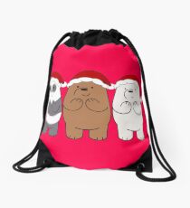 We Bare Bears Xmas Drawstring Bag