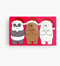 We Bare Bears Xmas Metal Print