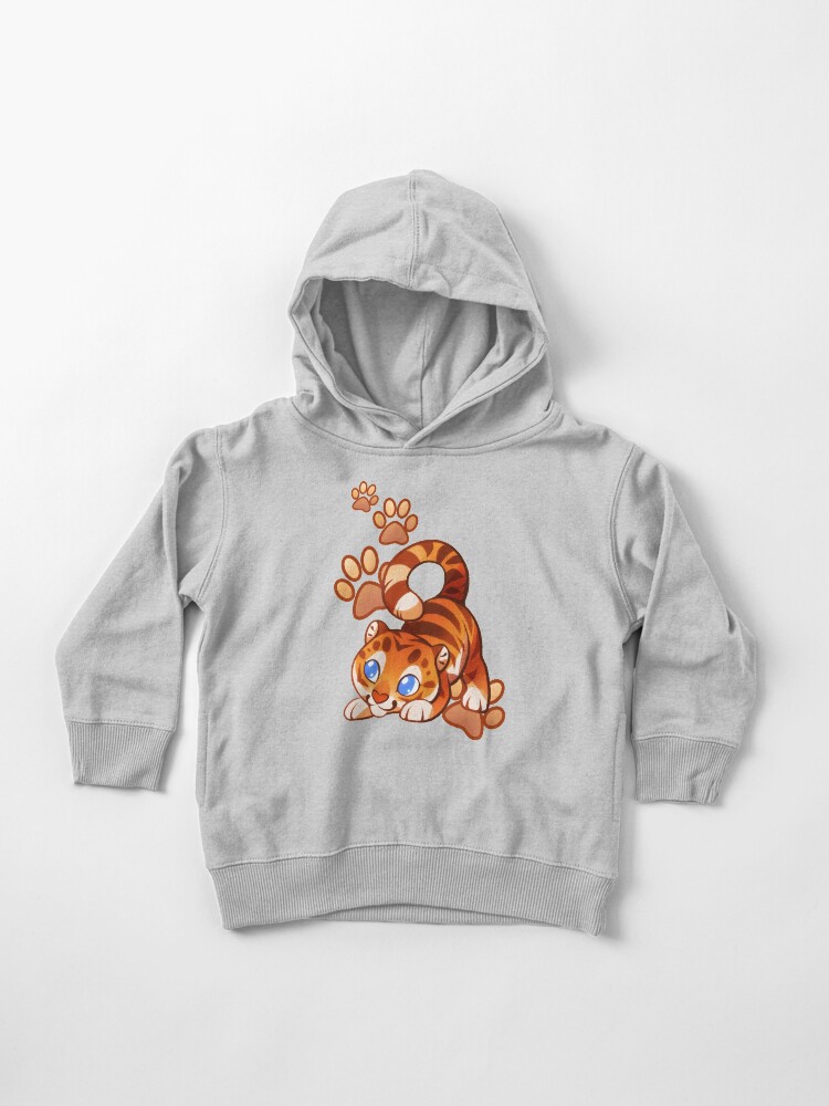 Gon Charm Baby Knight Hoodie Lサイズ Adorable chibi golden tiger digital drawing with paw prints
