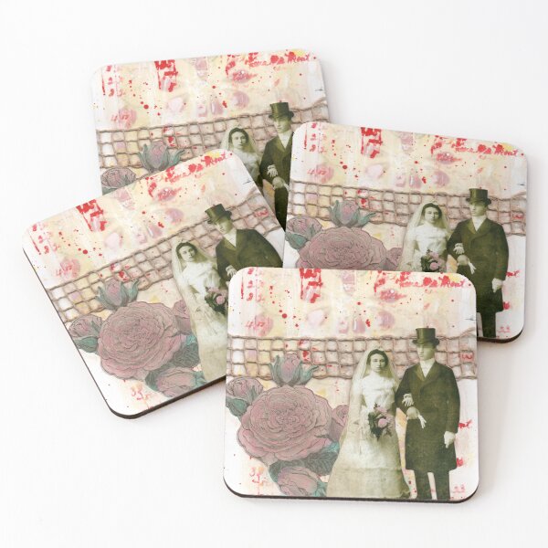 Item preview, Wedding Rose Art Journal Mixed Media Collage designed and sold by peonypours.