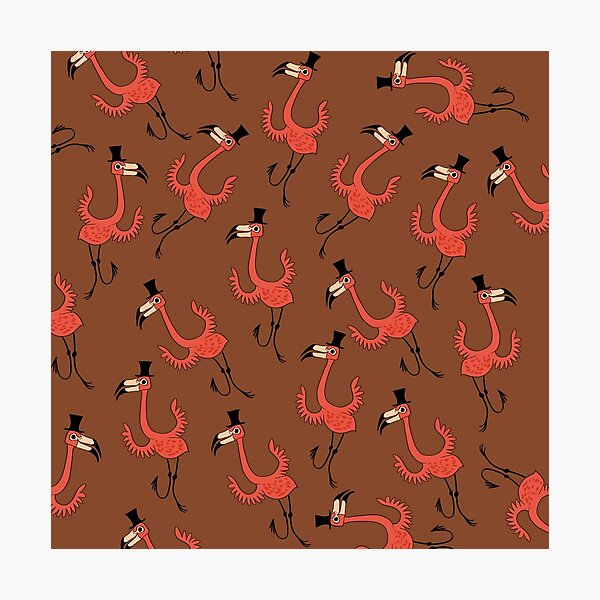 Flamingo Dance Party Photographic Print