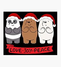 We Bare Bears Love Photographic Print