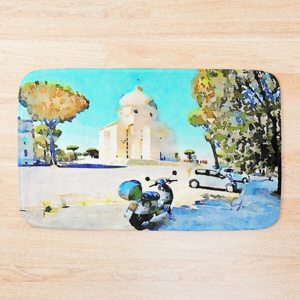 Item preview, Roma EUR: motorcycle and church designed and sold by Giuseppe Cocco.