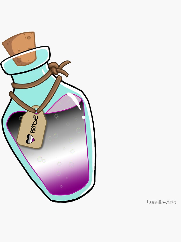 Asexual Pride Potion Sticker For Sale By Lunalie Arts Redbubble