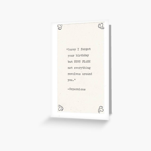 Copernicus Belated Birthday Greeting Card