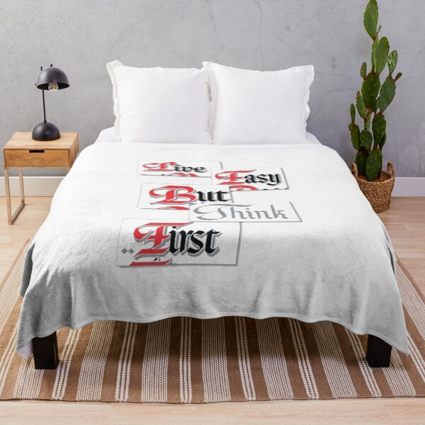Item preview, Live Easy But Think First - AA Slogan  designed and sold by SoberTeeCo.