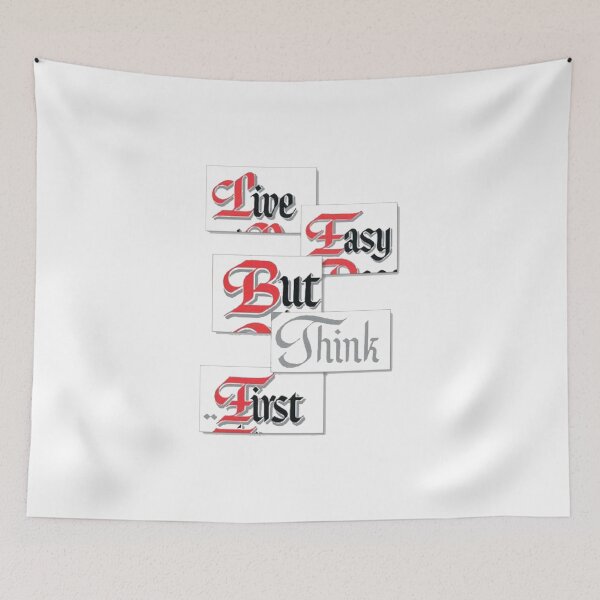 Item preview, Live Easy But Think First - AA Slogan  designed and sold by SoberTeeCo.