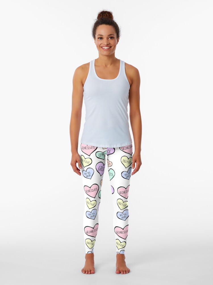 candy heart leggings