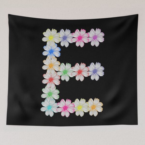 Item preview, Letter E from floral, floral, cosmee flowers designed and sold by rhnaturestyles.