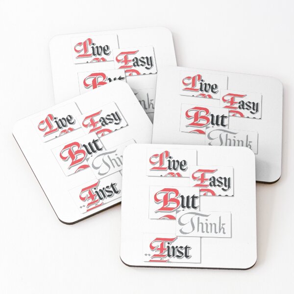 Item preview, Live Easy But Think First - AA Slogan  designed and sold by SoberTeeCo.