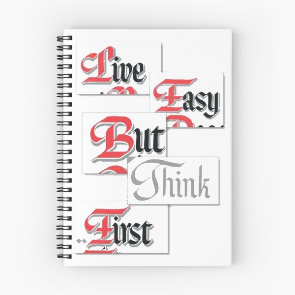 Item preview, Live Easy But Think First - AA Slogan  designed and sold by SoberTeeCo.